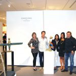 LEFT TO RIGHT- DIRECTOR VELIA LARCINESE ARTIST IGNACIO GANA DESIGNER MAITE GRANDA, CATALINA MARIN AND SEBASTIAN LOPEZ