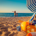 Happy family on the beach