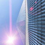 Architecture concept Modern skyscraper of glass and steel exteri