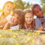 Interracial group of children
