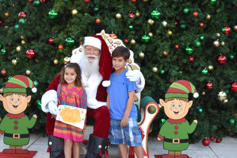 Santa made an appearance by the giant Christmas tree to greet all the good little girls and boys.