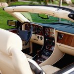 Close-up view of luxury car’s interior with hi-tech dashboard