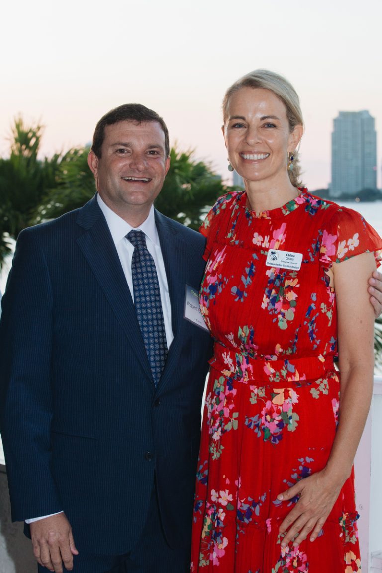 Pelican Harbor Chairman of the Board Robert Glidewell & Executive Director Chloe Chelz