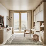 Wall Bed in Natural, Desert View, Side Angle, Bed Closed