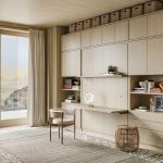 Wall Bed in Natural, Desert View, Angled, Bed Closed