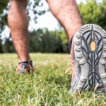 Running shoes close up fitness concept