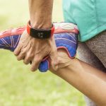 Mature Woman, Holding Foot, Stretching, Mid Section