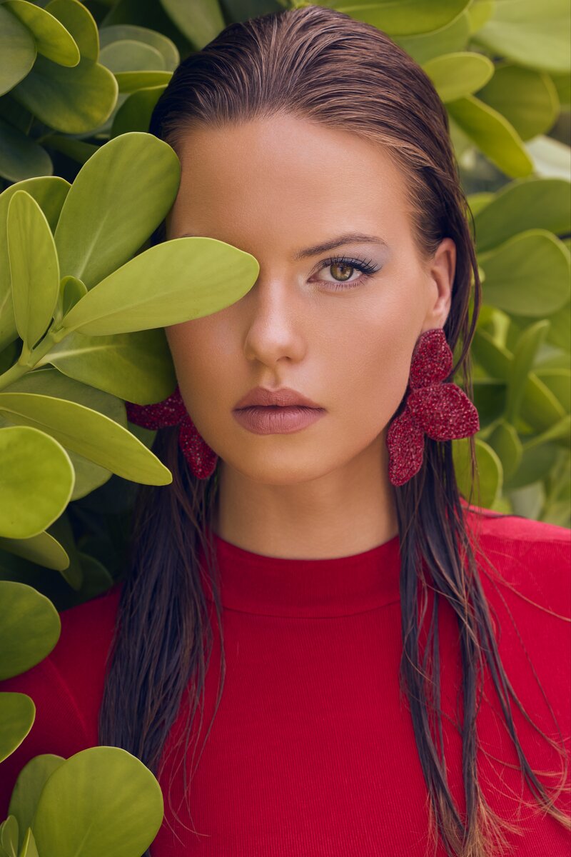 Forever Summer fashion editorial — Swimwear: Maty Machado, Earrings: Haus Artist Lab, Makeup: Dior Beauty
